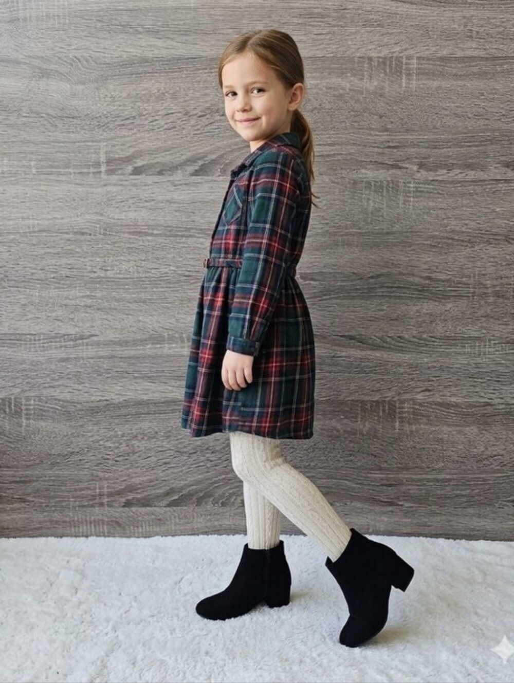 Kids Black Ankle Boots with Side Zip,size 2,brand Lucky Top